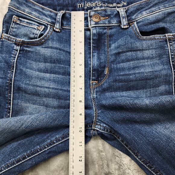 Maurices M. Jeans Womens 8 Blue Vintage Flare Cool Comfort High Rise Slit Hem - Picture 11 of 14